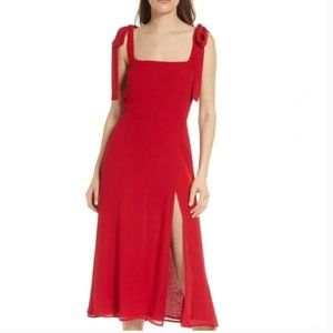 Reformation Red Midi Dress